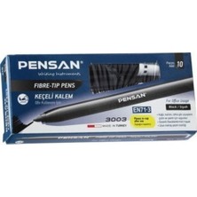 Pensan Keçeli Boya Kalemi Ofis Tipi Siyah 2.0 mm (10 Lu Paket)