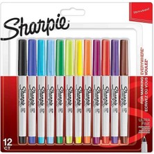 Sharpie Fine Permanent Markör Ultra Fine 12 Renk