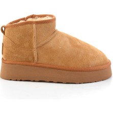 Bambi Camel Hakiki Deri Kadın Bot & Bootie K02422009002