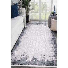 Vivaldi Home Zara 1007 Antrasit Çerçeveli Modern Akrilik Yumuşak Dokuma Salon Mutfak Oturma Yatak Odası Halısı