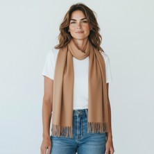 Disanuva Kadın Kışlık Kaşmir Dokulu Şal Yumuşak ve Sıcak Atkı Modeli - Anne Şalı Örme