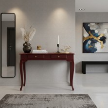Wooding Mobilya 100 cm Masif Çekmeceli Lükens Bordo Dresuar