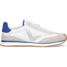 Lufian Gaban Beyaz-Saks Nubuk Erkek Hakiki Deri Spor Ayakkabı