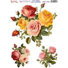 İstanbul Hobi Koyu Zemin Sulu Transfer Kağıdı 25X35CM KST-120