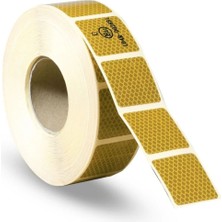 Tüvtürk Onaylı Reflektörlü Reflektif Fosforlu Şerit Bant Kesikli Reflektör 5mt Sarı