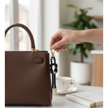 Trend Aksesuar Deri Metal Detaylı Anahtarlık ve Çanta Charmı