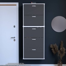 Modilayn Varbi Umay' 2 Li Asma Antre 72X 193X 26 cm 5 Düşer Kapak 10 Gözayakkabılık