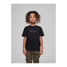 Velmora Fashion Çocuk Unisex Baskılı T-Shirt - Siyah -Vlmr
