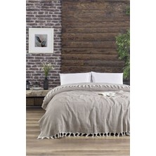 Femina Trendy Çift Kişilik Yatak Pikesi Piramit Kahve 200 x 230 Cm