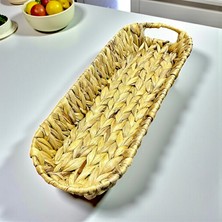 Muz Hasırı Oval Hasır Meyvelik Havluluk Sunumluk Sepet - 25170