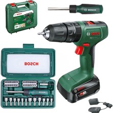 Bosch Easyımpact 18V-40 Akülü Vidalama (Tek) Akü,46 Parça Cırcır Tornavida Vidalama Ucu ve Tornavida
