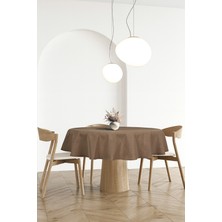 fersuay Buldan Pamuklu Keten Yuvarlak Masa Örtüsü