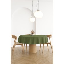 fersuay Buldan Pamuklu Keten Yuvarlak Masa Örtüsü