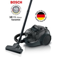 Bosch Yıkanabilir Hepa Filtre: Alerjik Bünyeler Için Uygun, A Sınıfı Toz Torbasız Süpürge Serie 4 Siyah 550W