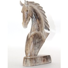 Sinda Ahşap At Büstü 30 cm