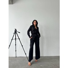 My Jest Fashion Gömlek & Pantolon Saten Ikili Takım