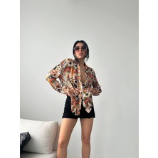 My Jest Fashion Desenli Oversize Gömlek