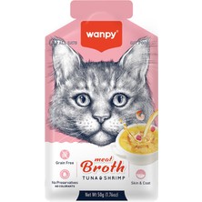 Wanpy Karidesli ve Ton Balıklı Tahılsız Kedi Çorbası