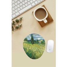Van Gogh Green Field Desenli Bilek Destekli Mouse Pad