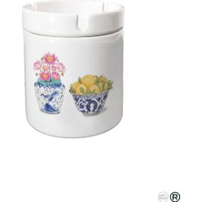 Kokusuz Sigara Küllüğü - Kokusuz Kül Tablası - Doğart Sanat Blue Blanc Jj Küllük