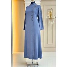 Amine Hüma Elisa Abiye Elbise Gri