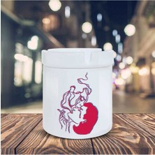 Duman Sevgili Küllük Illüstrasyon Baskılı Kül Tablası K-70