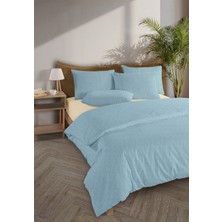 Monolisse Chıc %100 Pamuk Ranforce Akay Mavi Ipliği Boyalı Nevresim Takımı Tek Kişilik - 160X220 cm