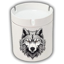 Kokusuz Sigara Küllüğü - Kokusuz Kül Tablası - Doğart Sanat Kurt Baskılı Küllük Kül Tablası