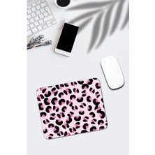 Pembe Leopar Desenli Mouse Pad