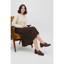 Doçka Kadın Hakiki Deri Ortopedik Kalın Topuklu Klasik Mevsimlik Ayakkabı NH24/K1072