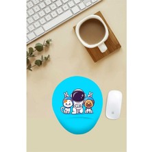 Astro Animals Desenli Bilek Destekli Mouse Pad