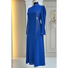 Amine Hüma Duru Abiye Elbise Indigo