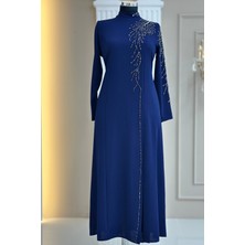 Amine Hüma Elisa Abiye Elbise Lacivert