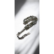 Taşmir Sertifikalı Labradorit Doğal Taş Tesbih 8 mm 33'lü Yuvarlak Kesim