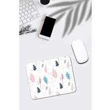 Renkli Yaprak Baskılı Kaymaz Tabanlı Mouse Pad
