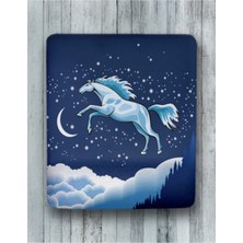 Yıldızlı Gece At Oval Bilek Destekli Mouse Pad