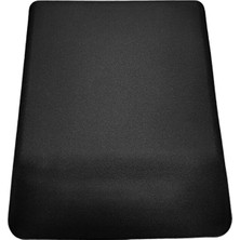 Sünger Bilekli Mouse Pad - Siyah Dikdörtgen Bilek Destekli