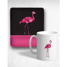 Pink Flamingopin Bilek Destekli Mouse Pad ve Kupa Bardak Seti
