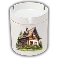 Kokusuz Sigara Küllüğü - Kokusuz Kül Tablası - Doğart Sanat Köy Evi Baskılı Küllük Kül Tablası