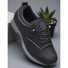 Ispartalılar 561 Ortopedi Taban Siyah Günlük Kadın Ayakkabı Casual Kadın Ayakkabı