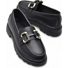 Ispartalılar 810 Rahat Taban Günlük Siyah Kadın Laofer Ayakkabı Casual Kadın Ayakkabı