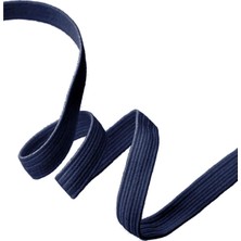 Hapshoe Lacivert 6 mm 5 mt Dayanıklı Sert Yassı Elastik Şerit Lastik