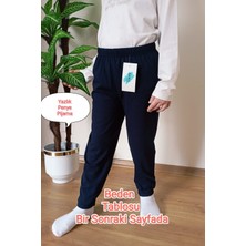 Vip Bera Tekstil Çocuk Lacivert Yazlık Pamuklu Paçası Lastikli Esnek  Penye Pijama Altı