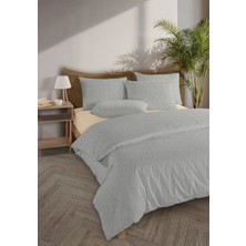 Monolisse Chıc %100 Pamuk Ranforce Akay Koyu Gri Ipliği Boyalı Nevresim Takımı Çift Kişilik - 200X220 cm