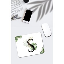 Tropik Desenli S Harfli Dikdörtgen Mouse Pad
