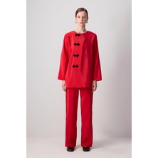 Touche Kırmızı Tunik Pantolon Kupra Takım MKN4004