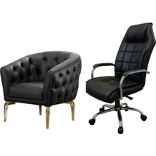 Garden House Deri Ofis Büro Koltuğu Full Kapitone ve Makam Koltuğu