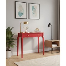 Wooding Mobilya 85 cm Masif Konik Kırmızı Dresuar