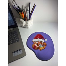 Noel Tilki Desenli Bilek Destekli Mouse Pad
