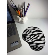 Zebra Desenli Bilek Destekli Mouse Pad